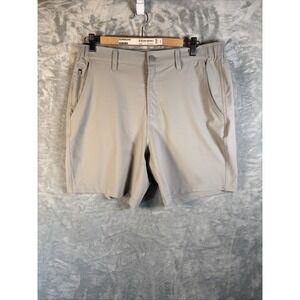 Bear Bottom Shorts Mens Large Gray Tour Short Stretch Performance Golf Preppy 7"